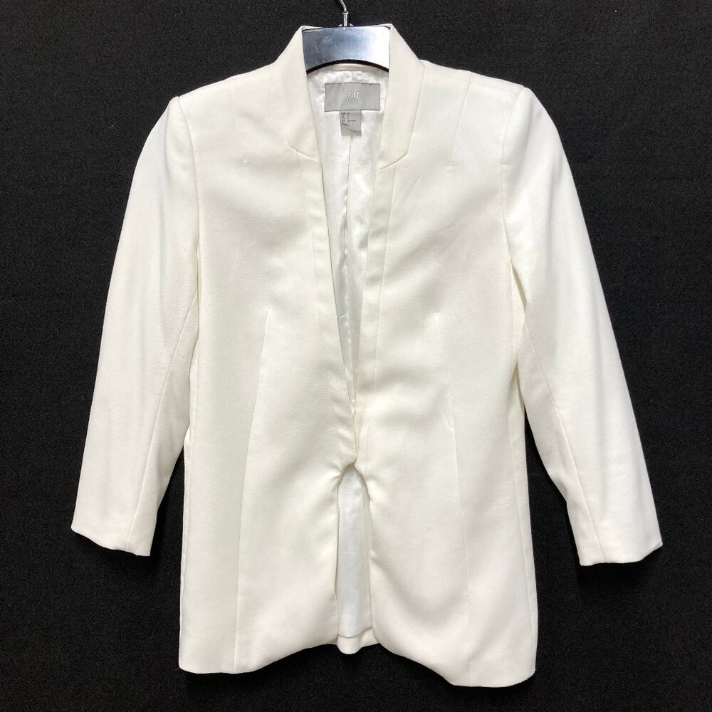 Womens H&M Blazer Jacket Size 4 Off White